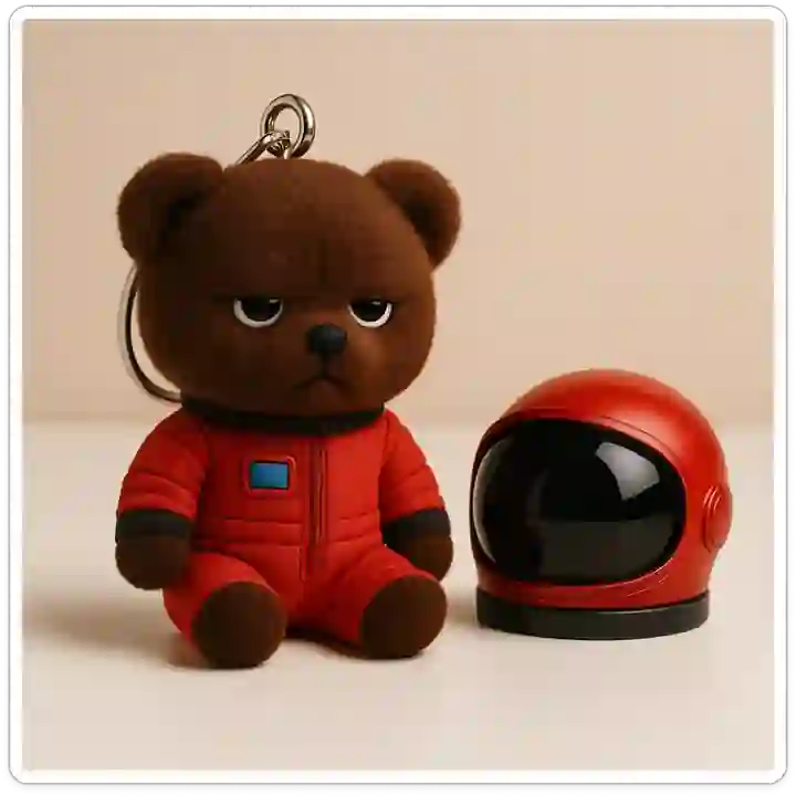 Grumpy Space Bear – Red Suit